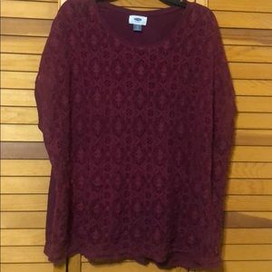 Old Navy Crochet front tee size XL